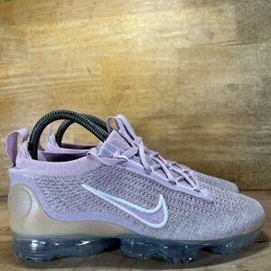 Nike Air VaporMax 2021 Flyknit Womens Sz 6.5 Running Shoes Light Arctic Pink